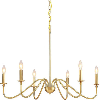 Retro Loft Black & Gold Chandelier