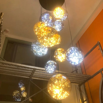 Nordic Multi-Light Staircase Chandelier