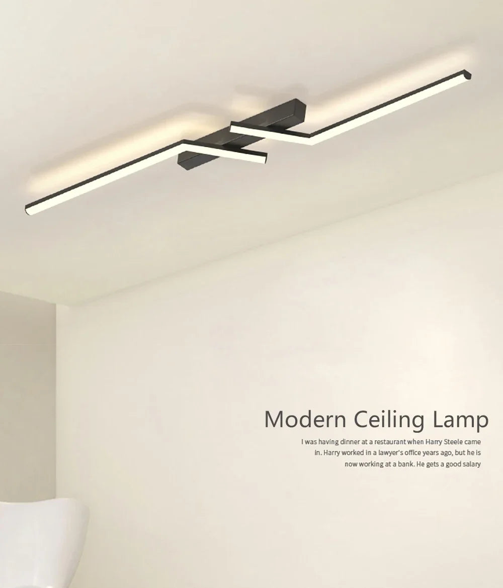 Linear Gold LED Ceiling Light