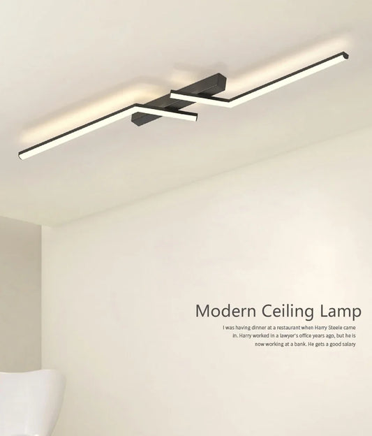 Linear Gold LED Ceiling Light
