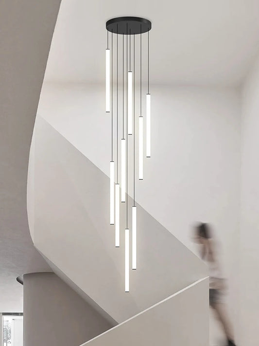 Cascade Strip LED Staircase Chandelier
