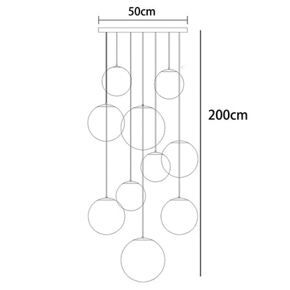 Nordic Multi-Light Staircase Chandelier