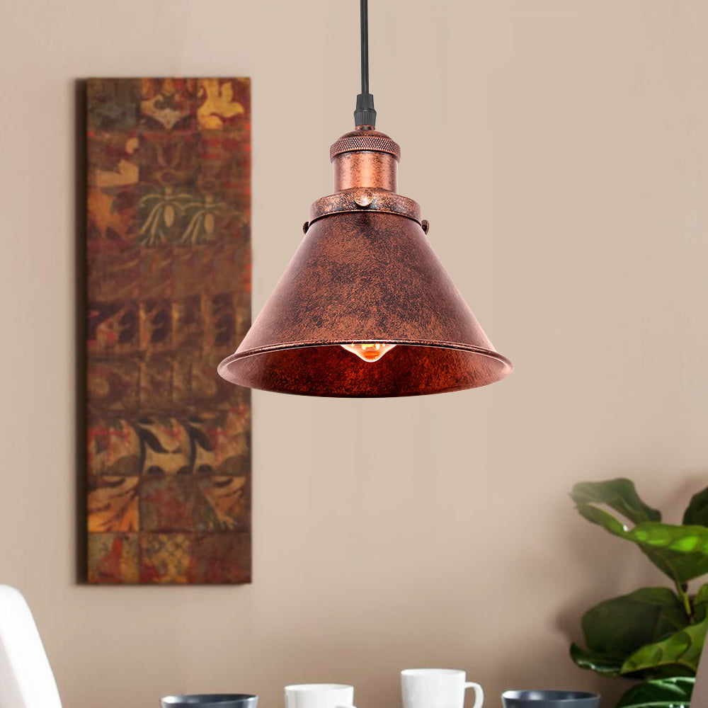 Farmhouse Single Rustic Copper Pendant Light – alternative view 8