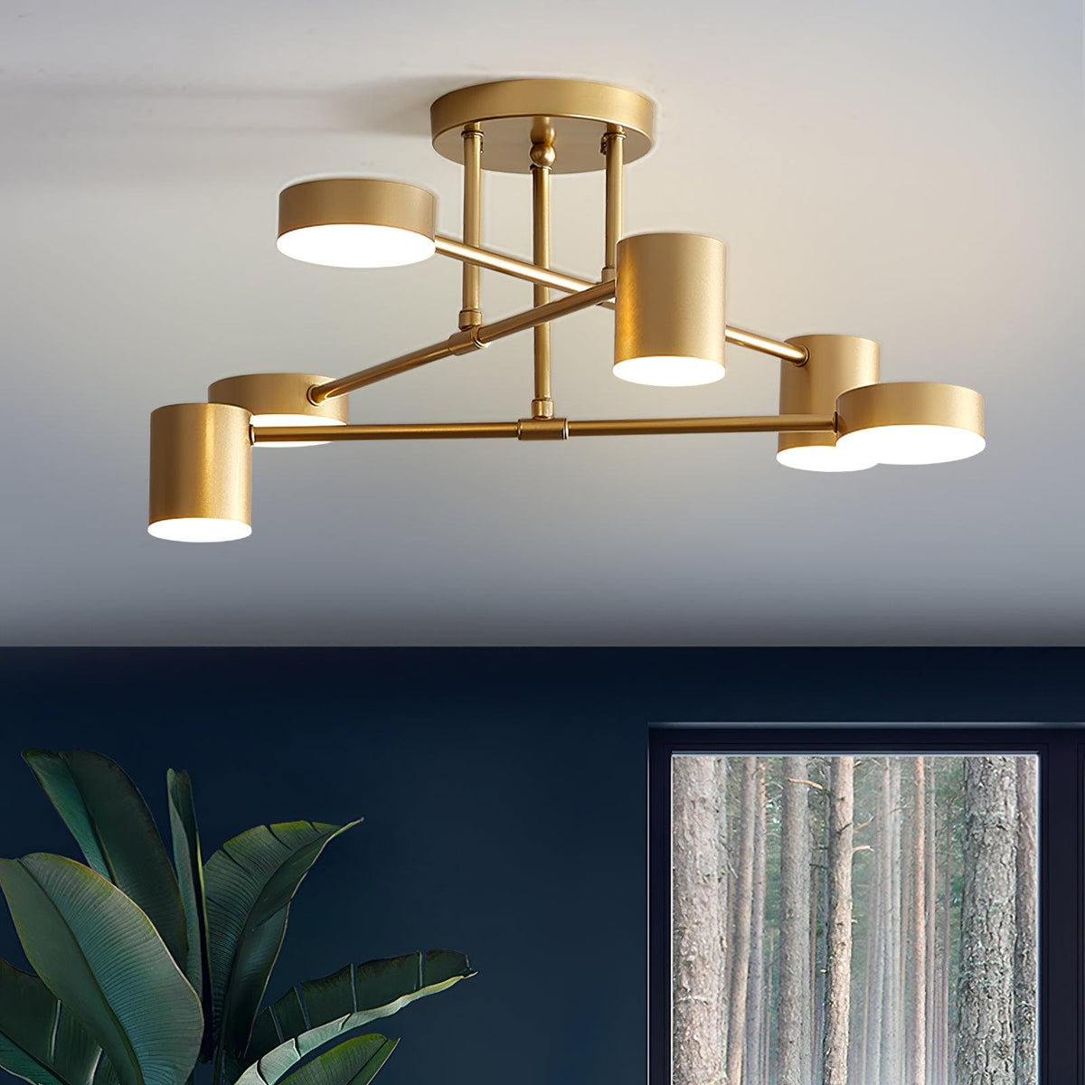 Mid-Century Sputnik Semi-Flush Ceiling Light, alternative view 2