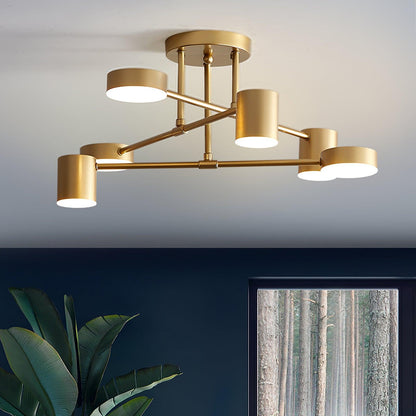 Mid-Century Sputnik Semi-Flush Ceiling Light, alternative view 2