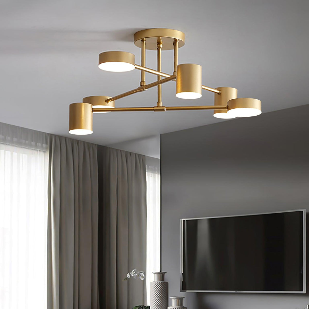 Mid-Century Sputnik Semi-Flush Ceiling Light, alternative view 4