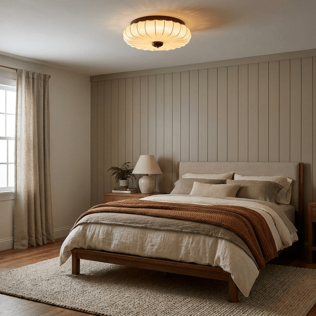 Fabric Petal Flush Ceiling Light, alternative view 7