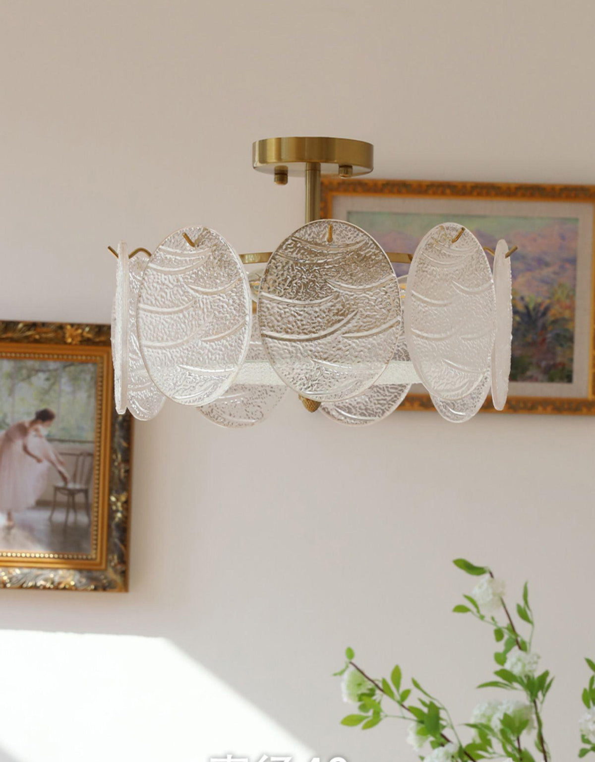 Gold Glass Globe Ceiling Light, alternative view 7