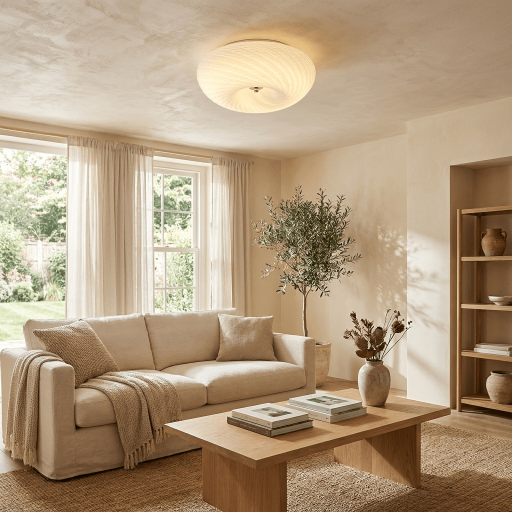 Swirl Glass Flush Ceiling Light, alternative view 8