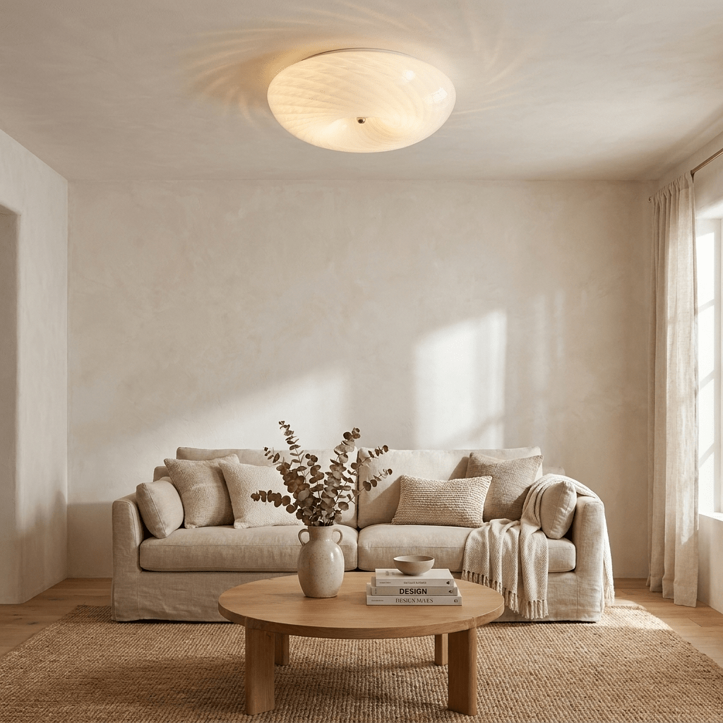 Swirl Glass Flush Ceiling Light, alternative view 5