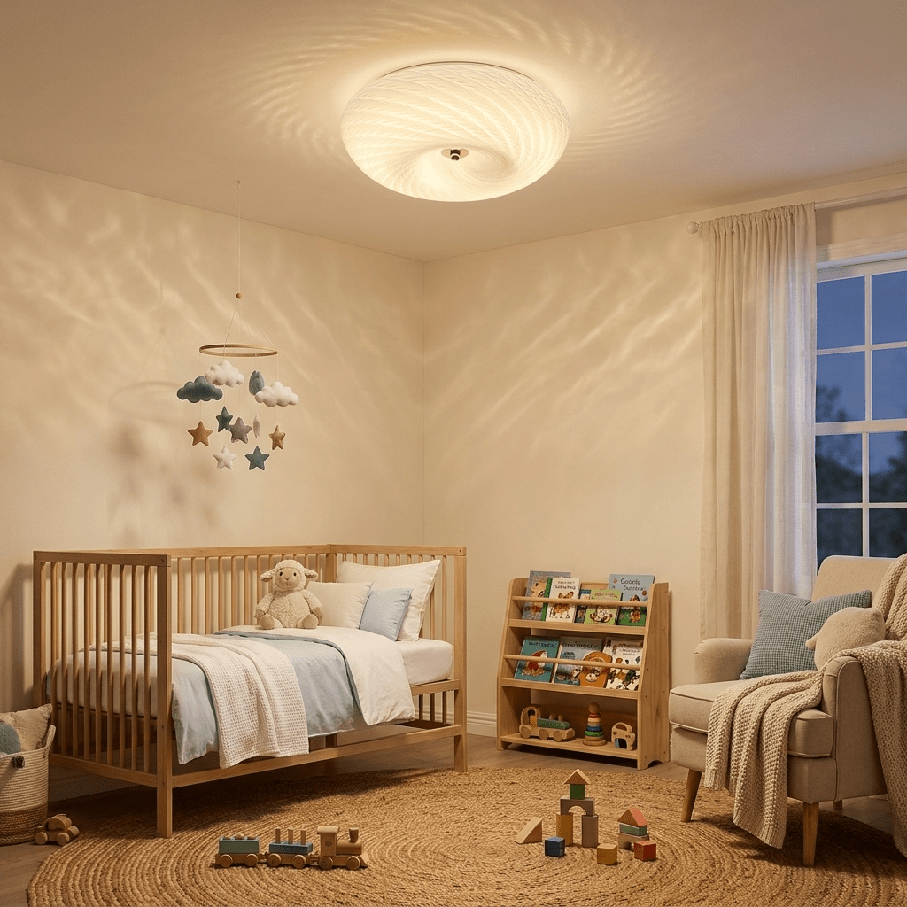 Swirl Glass Flush Ceiling Light, alternative view 4