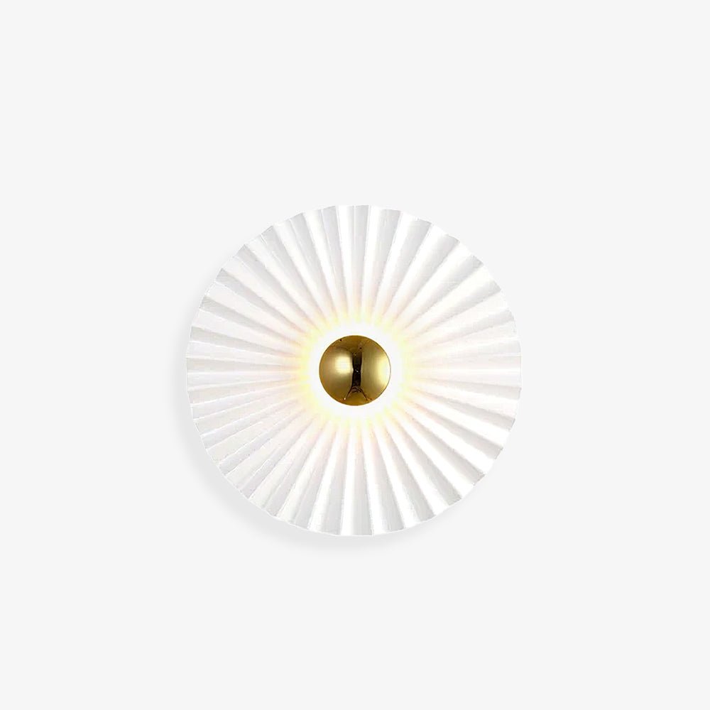 Mid-Century Gold and White Flush Wall Light, alternative view 12