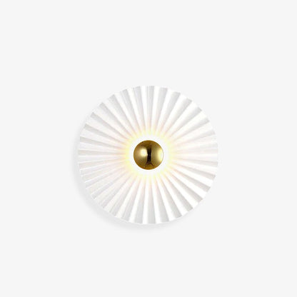 Mid-Century Gold and White Flush Wall Light, alternative view 12