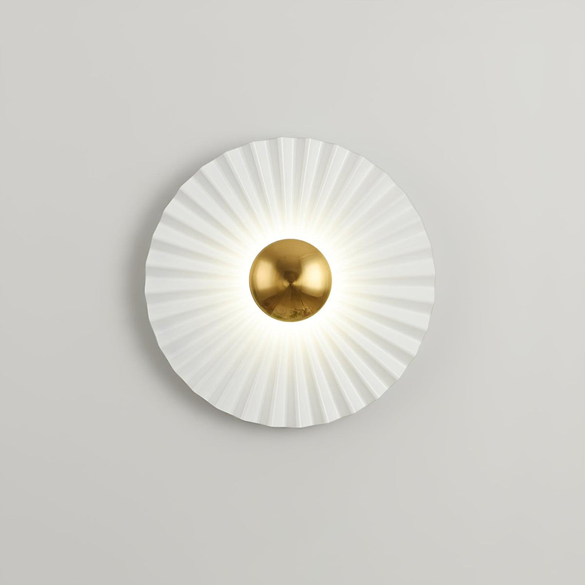 Mid-Century Gold and White Flush Wall Light, alternative view 11