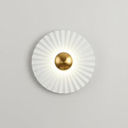 Mid-Century Gold and White Flush Wall Light, alternative view 11