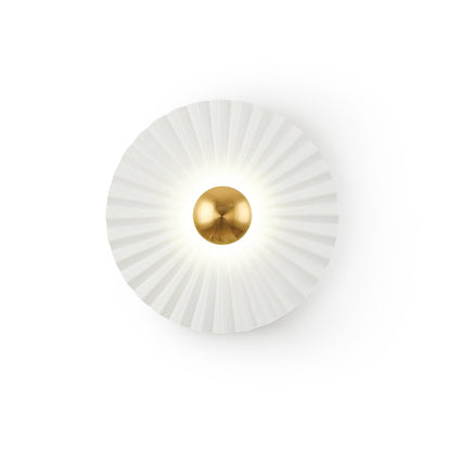 Mid-Century Gold and White Flush Wall Light, alternative view 10