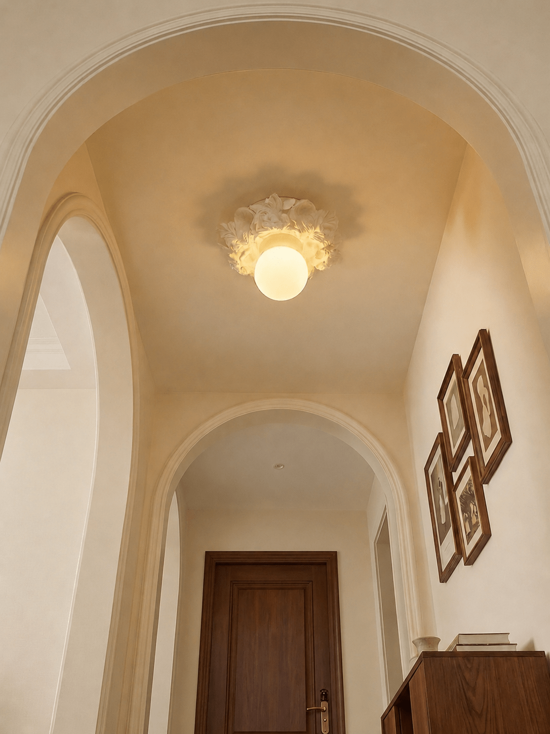 Victorian Glass Flush Ceiling Light, alternative view 6