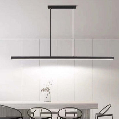Thala Modern Linear Metal LED Pendant Light Black/Brown – alternative view 5