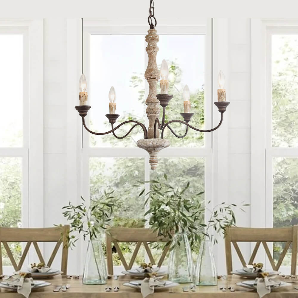 Farmhouse 5-Light Candle Style Chandelier – Everden Living
