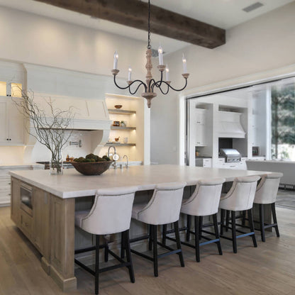 Farmhouse 5-Light Candle Style Chandelier – alternative view 2