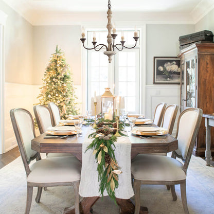 Farmhouse 5-Light Candle Style Chandelier – alternative view 3