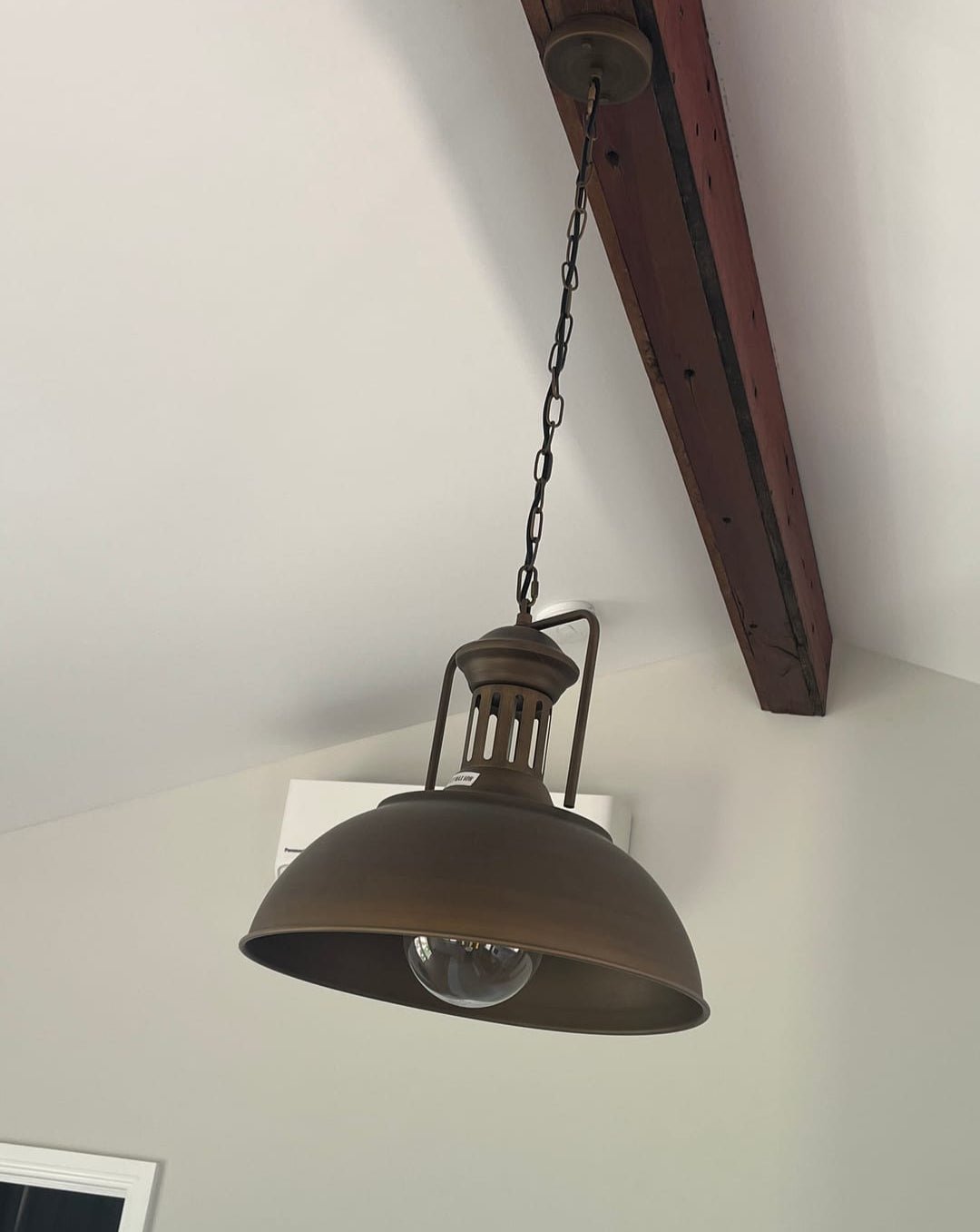 Farmhouse Rustic Rusty Dome Pendant Light – Everden Living