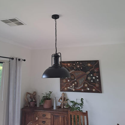 Modern Industrial Single Dome Pendant Light – alternative view 4