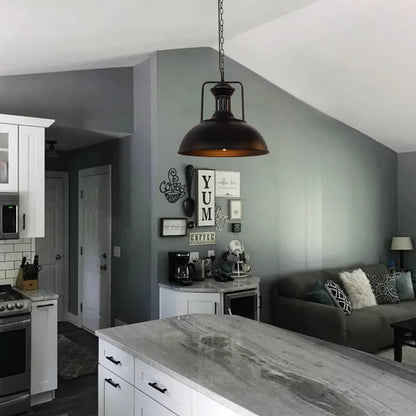 Modern Industrial Single Dome Pendant Light – alternative view 8