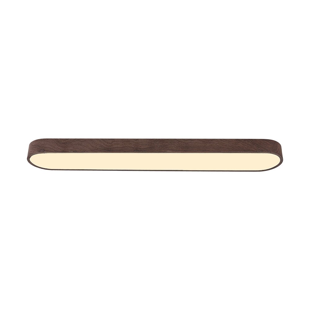 Nordic 1-Light Oval Shape Led Ceiling Flush Mount With Wood Accent – alternative view 6