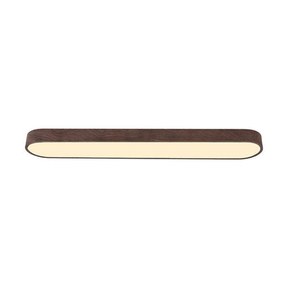 Nordic 1-Light Oval Shape Led Ceiling Flush Mount With Wood Accent – alternative view 6
