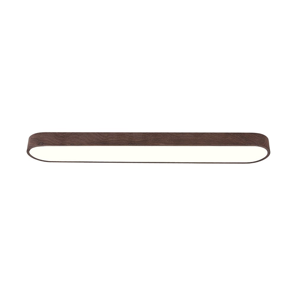 Nordic 1-Light Oval Shape Led Ceiling Flush Mount With Wood Accent – alternative view 7