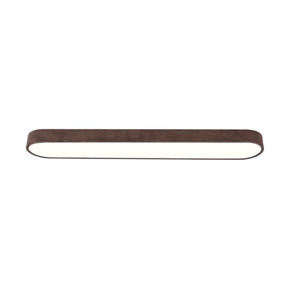 Nordic 1-Light Oval Shape Led Ceiling Flush Mount With Wood Accent – alternative view 7