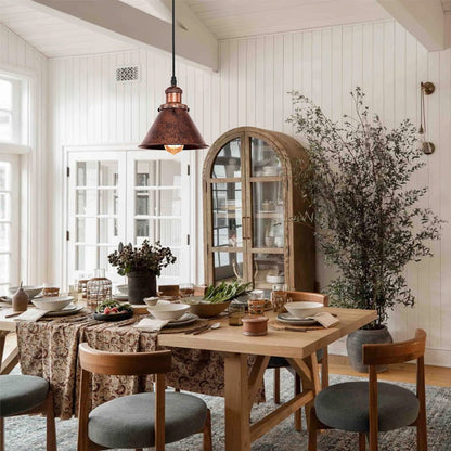 Farmhouse Single Rustic Copper Pendant Light – alternative view 7