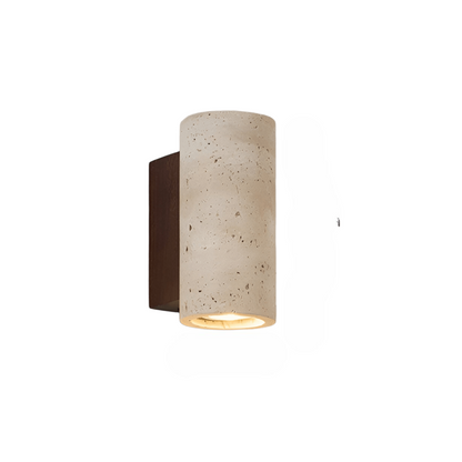 Japandi Travertine Wall Light LED Light With Up And Down Glow – Everden Living