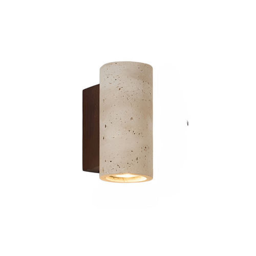 Japandi Travertine Wall Light LED Light With Up And Down Glow – Everden Living